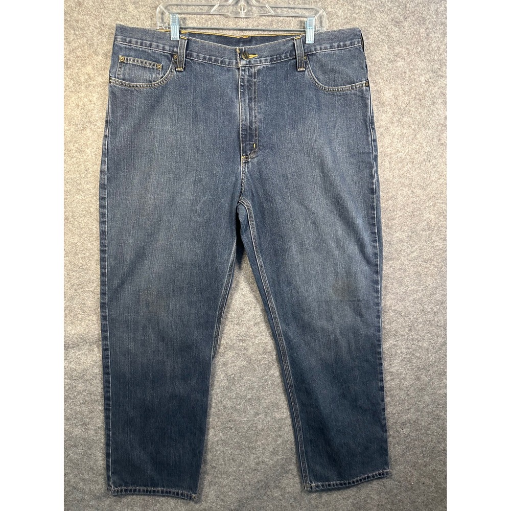 Carhartt Mens Relaxed Fit Blue Denim Jeans 101483-968 40x32 Medium Wash Workwear